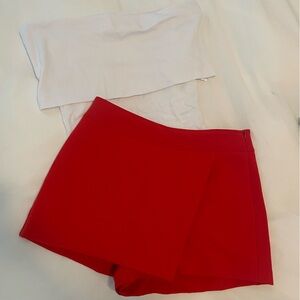 Brand New Zara Red Skort